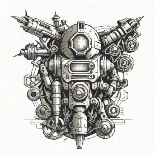 A Futuristic Tattoo Inspired By Fallout Games Series