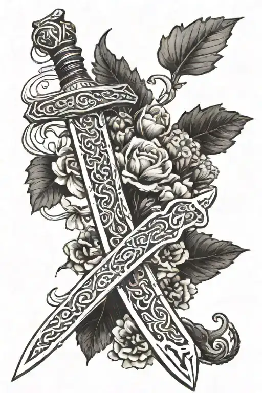 A Very Small Viking Sword With My Great Grandfather's Dates Running Across The Edge