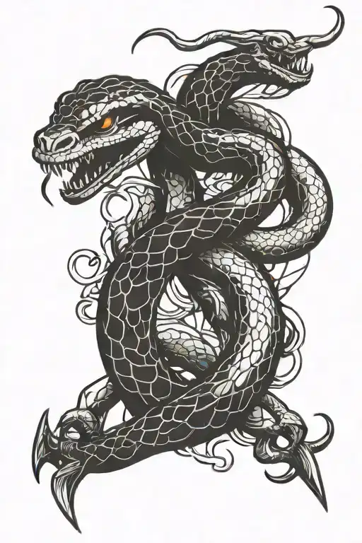 Snake And Blade Going Thru