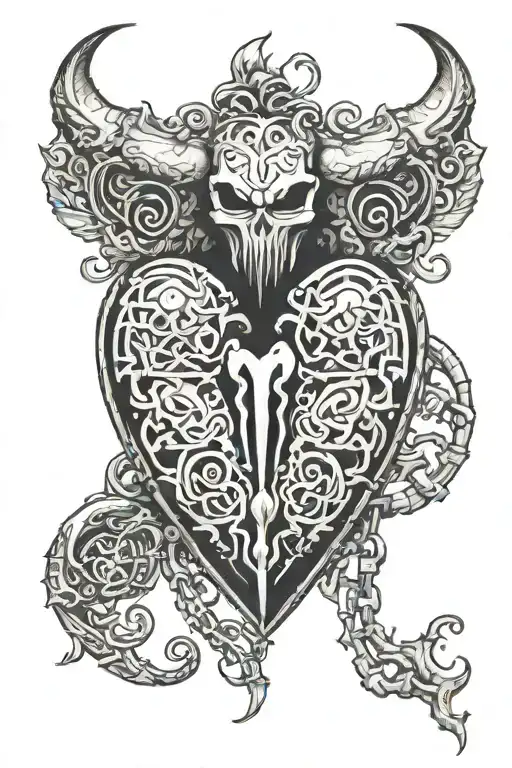 Demon Heart Shaped Lock