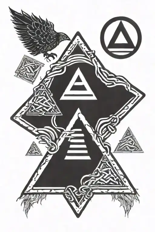 Odin Valknut Road Sign Road Sign