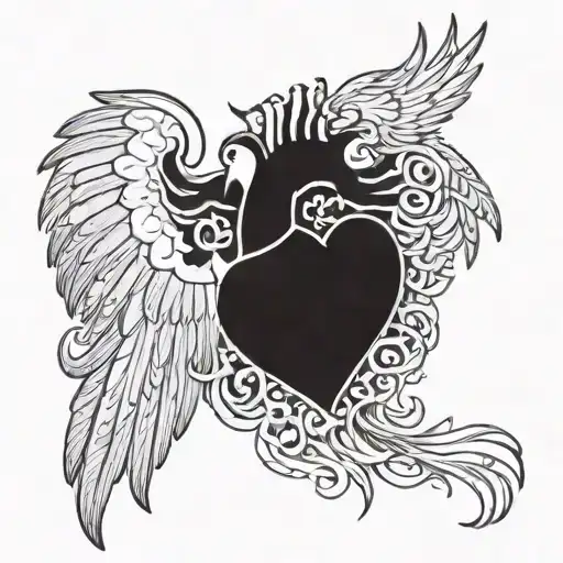 Bionic Phoenix Holding Heart And Lung