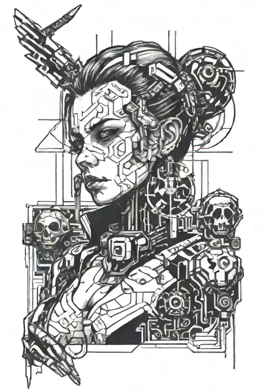 Gilr Cyberpunk Inspired