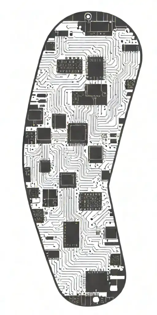 A Sleek And Minimalistic Design Of A Computer Chip Morphing Into A Circuitry