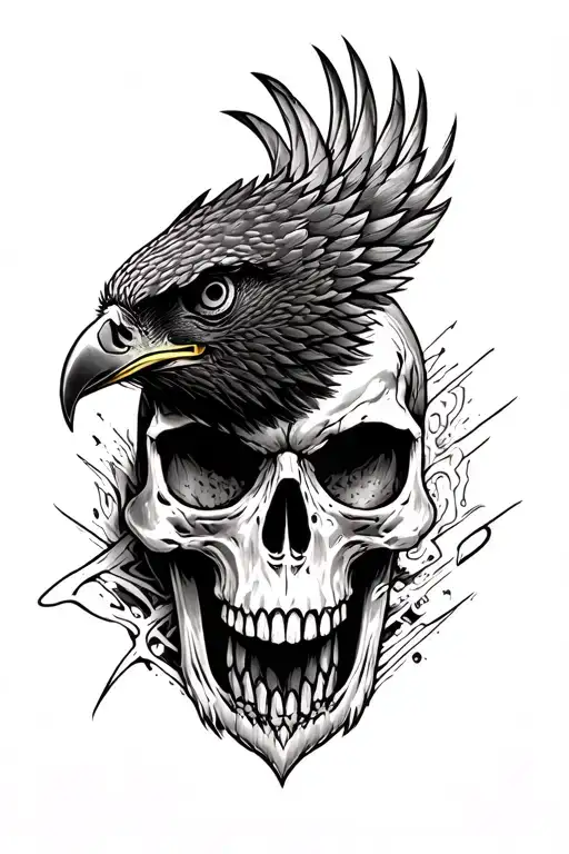 Hawk An Skull