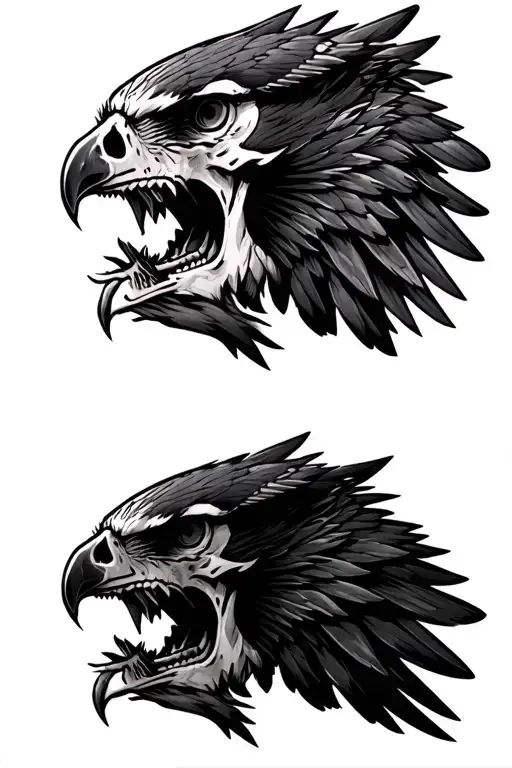 Hawk An Skull