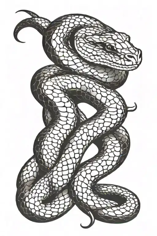 Copperhead Snake Coiled