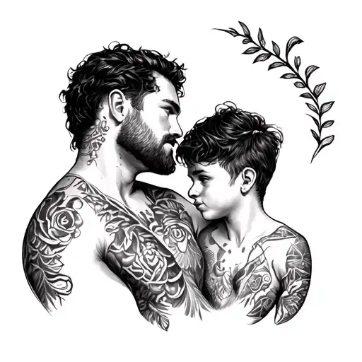 Joint Tattoo Dad And Son