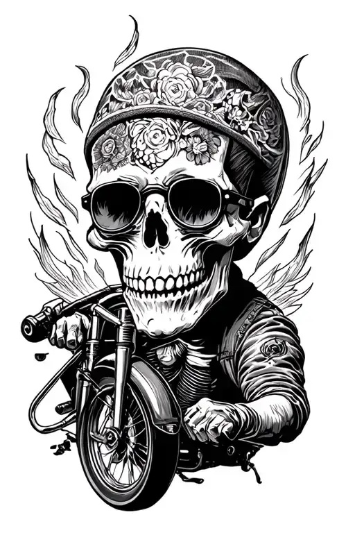 Skull Glasses Biker Riding