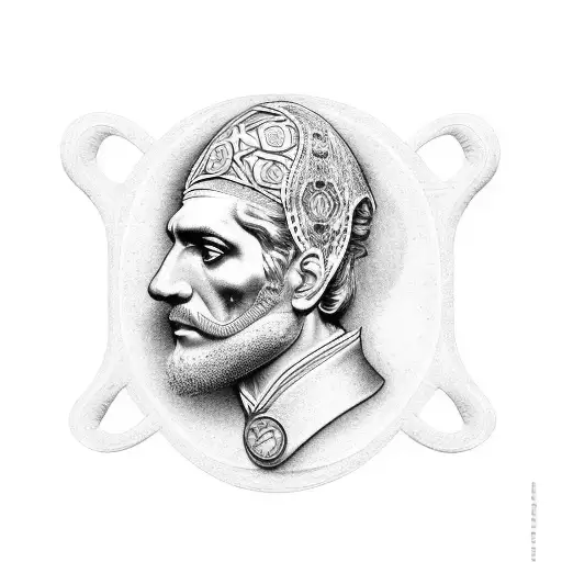 Denari Coin Suit From The Italian Card Deck Briscola Stylised