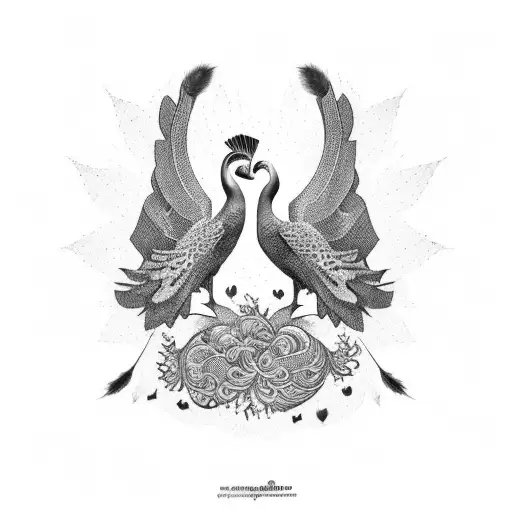 Peafowl And Crow Fighting