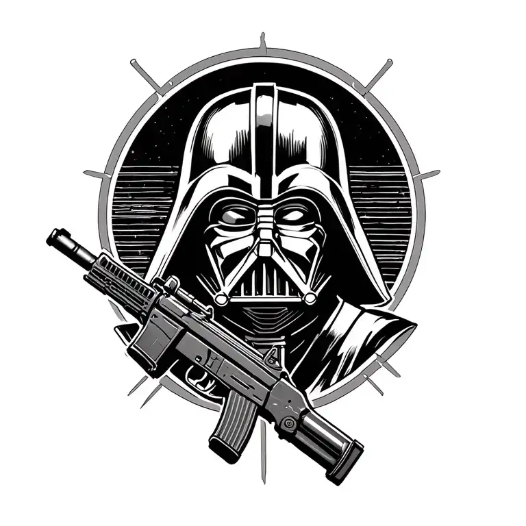 Darth Vader Using An Ak47
