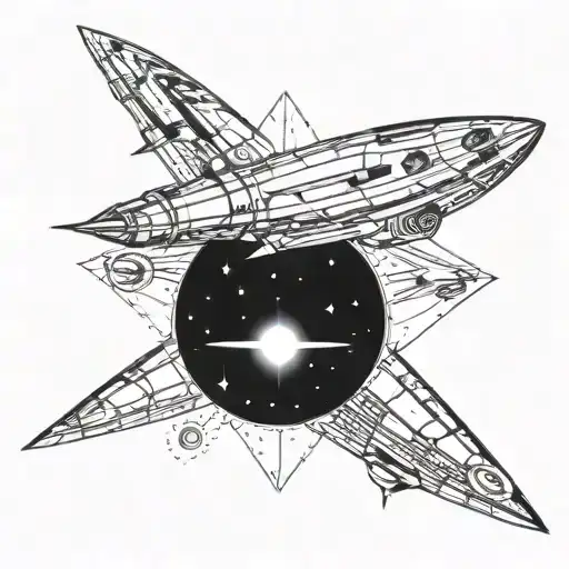 A Futuristic Spaceship From Star Trek Flying Through A Galaxy