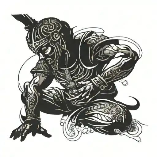 A Warrior Meditating