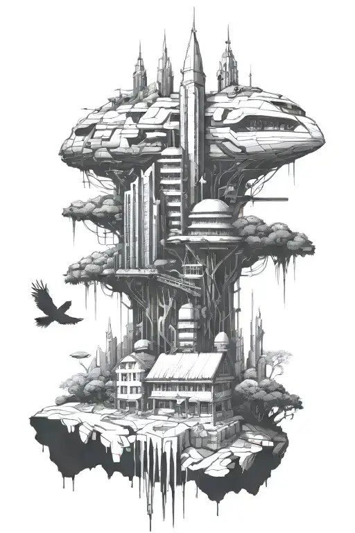 Cyber City Over Ran With Evil And Nature