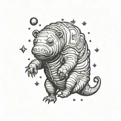 Anatomically Correct Tardigrade In Space