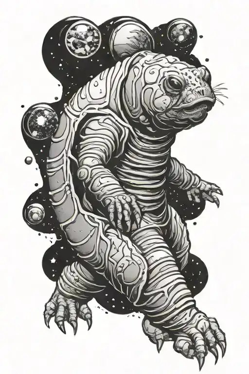 Anatomically Correct Tardigrade In Space