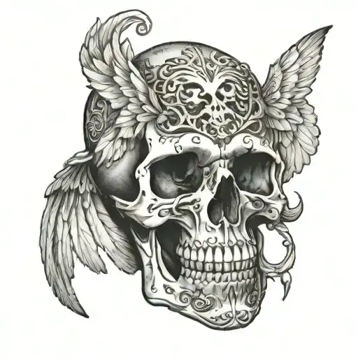 Skull And Campagnola Wing Attached