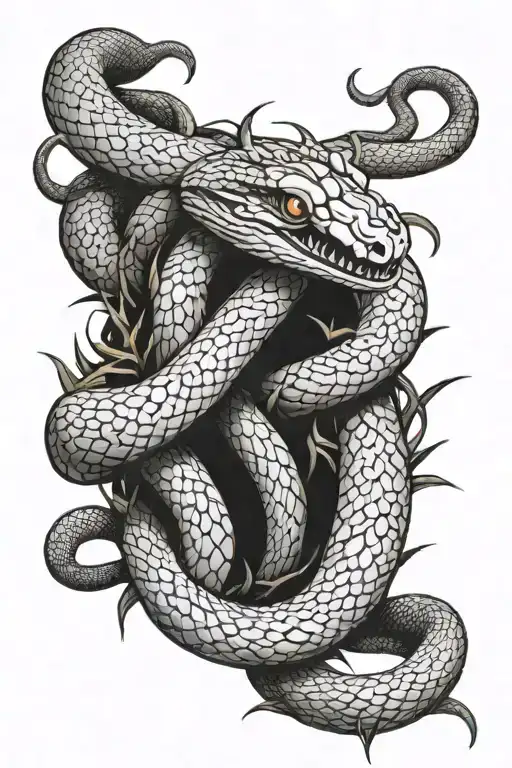 Snake Wrapped Around The Nest Symbolizing Fighting With Demons Of The Past