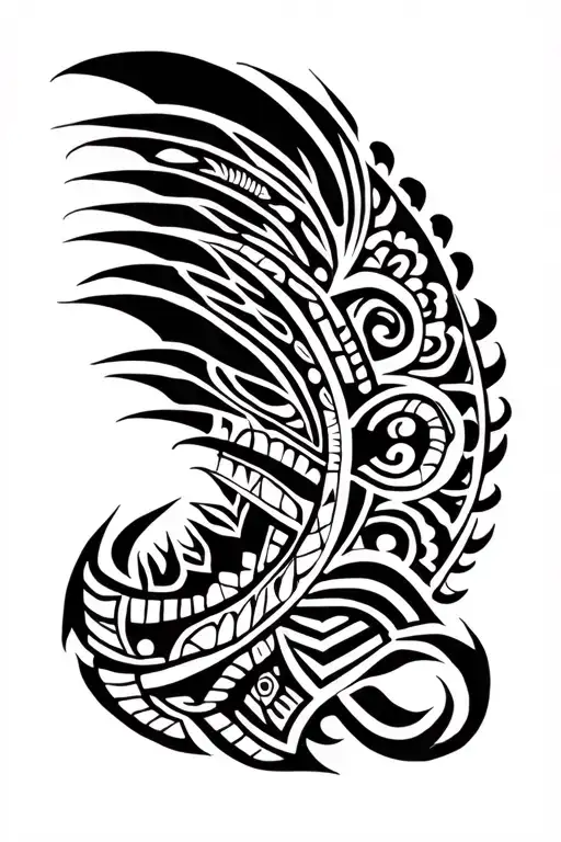 Male Polynesian Tribal Patterns Symbolizing
