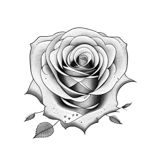 Black Bear With Roses And A Border