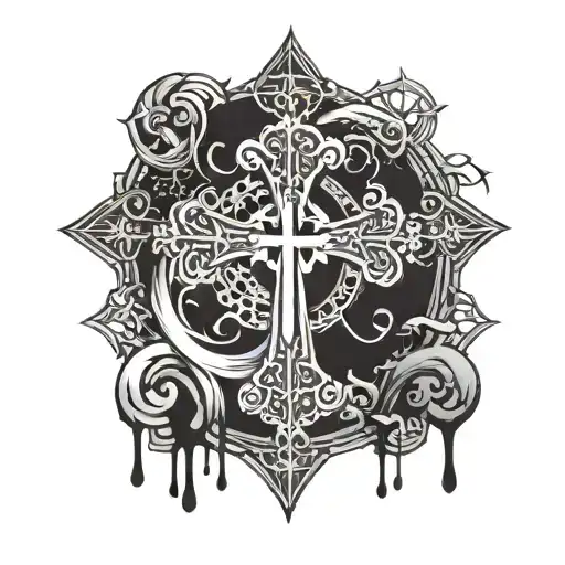 Tamplier Cross Goth Cyber Sigilism