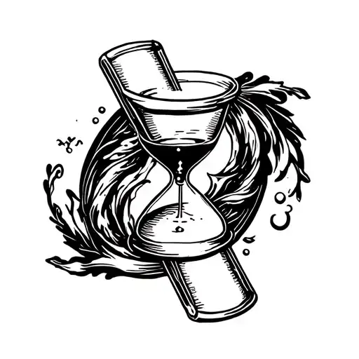 Old School Hourglass With Infinite Meaning