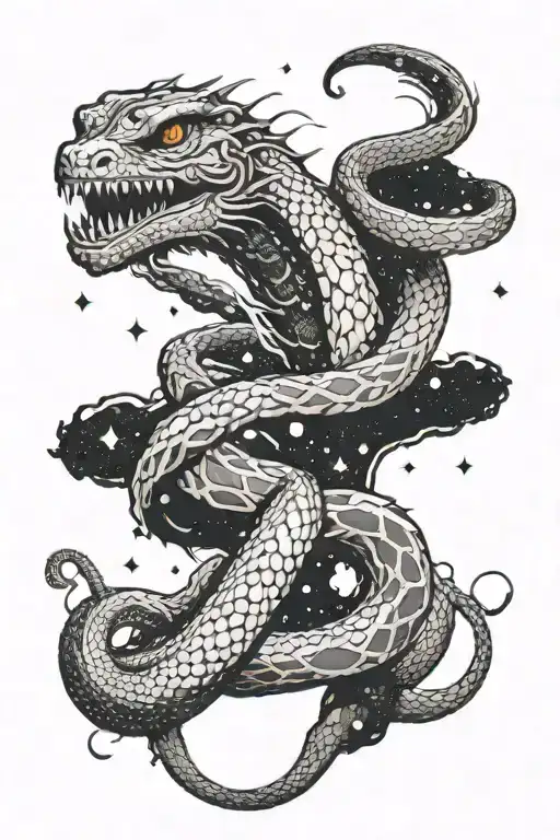 Space Serpent In Outer Space