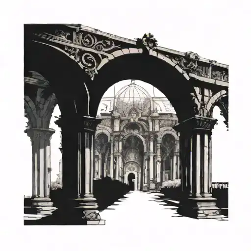 Incorporate Architectural Elements Like Arches And Columns Into A Design Inspired By Dark Souls