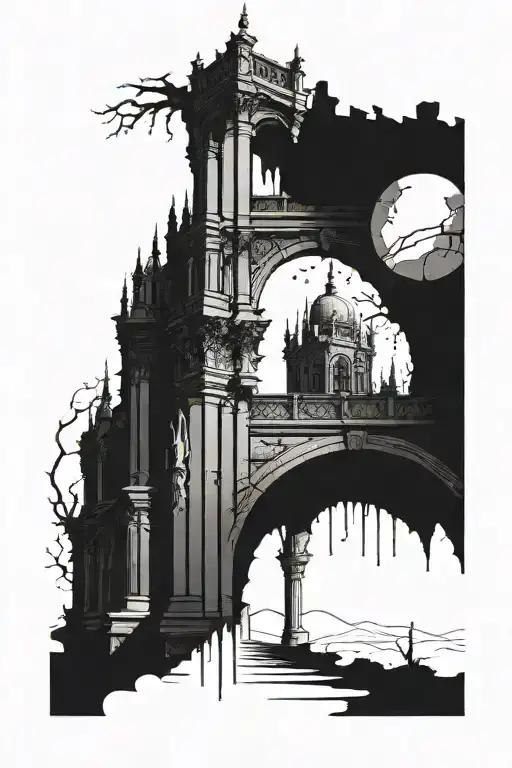 Incorporate Architectural Elements Like Arches And Columns Into A Design Inspired By Dark Souls