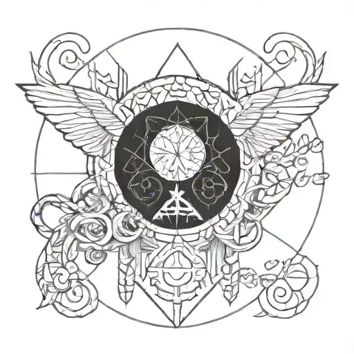 A Geometric Representation Of The Gemini Zodiac Sign With A Subtle Nod To Greek Mythology