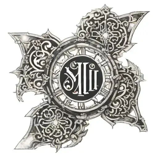 A Roman Numeral Iii Surrounded By Intricate Stone Carvings And Detailed Metal Accents