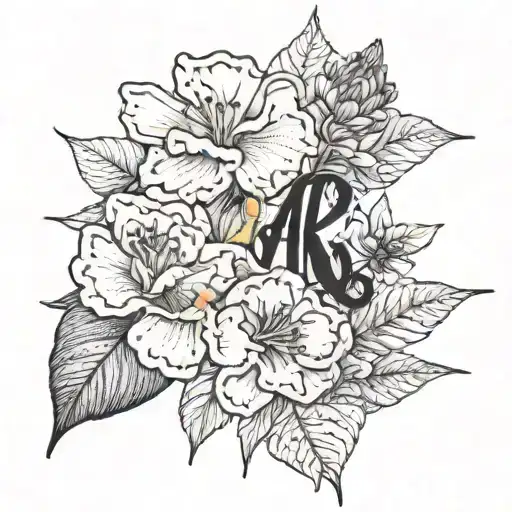 Draw The Name Addalynn In Cursive And Incorporate Novembers Birth Flower