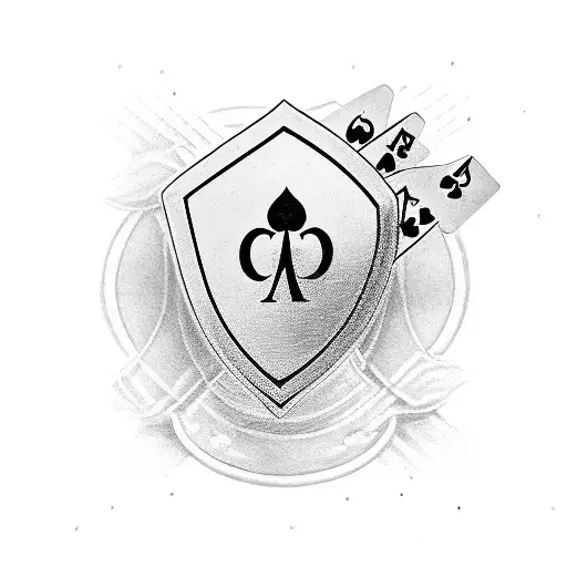 A Poker Card Ace Of Hearts Ripped Into Two Halfs In The Middle Of The Card