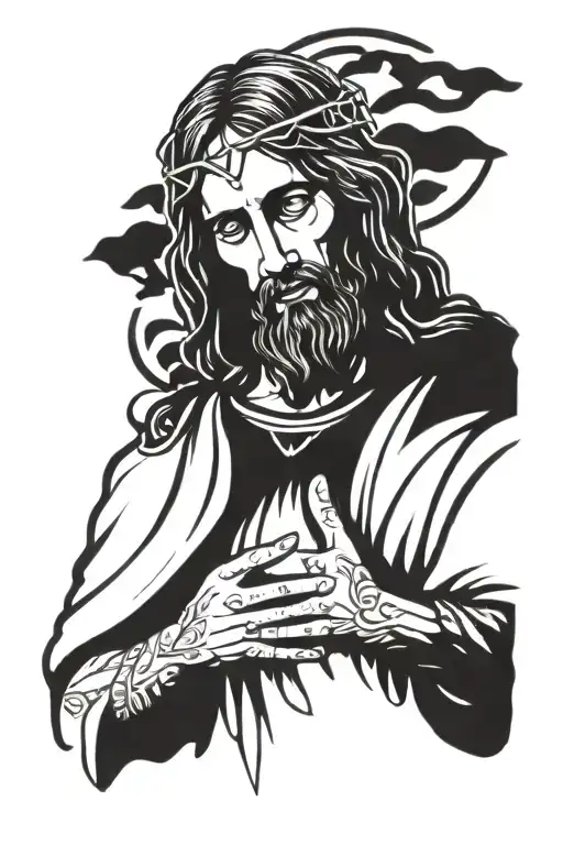 Jesus Christ Doing The Peace Sign