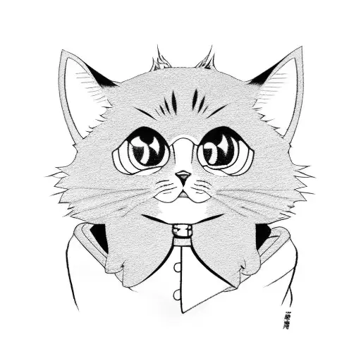 Japanese Anime Character Travel Backpack Holding A Cat