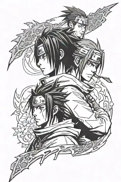 Sasuke And Itachi From The Anime Naruto