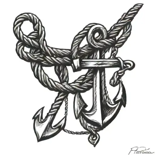 Faith Attached To String With Anchor At The End