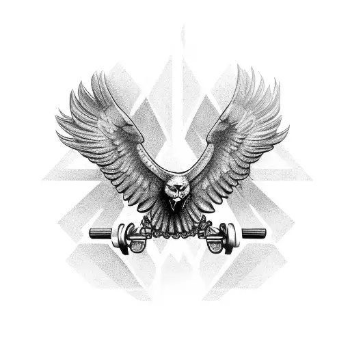 Black Eagle With Weights Called Tino