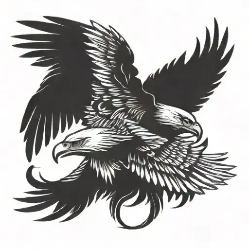 Eagle Flying Together Symbolizing Your Love You More