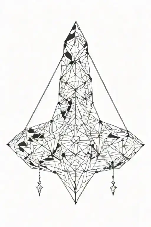 Sternum Tattoo Geo Symteric Shapes