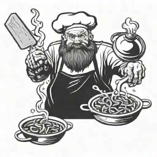Angry Chef Cooking Pot