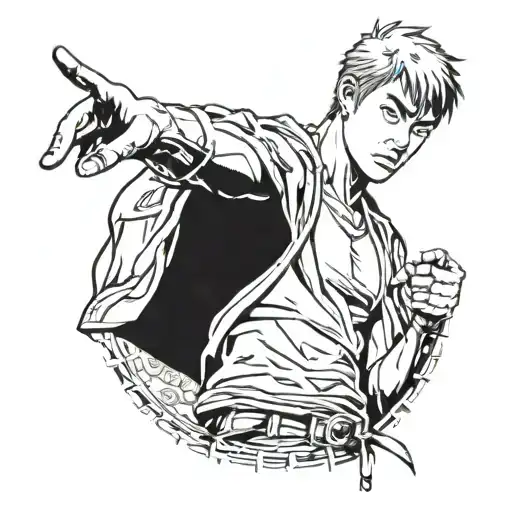 Gto Manga Cover Art Featuring Great Teacher Onizuka In A Blackwork Style