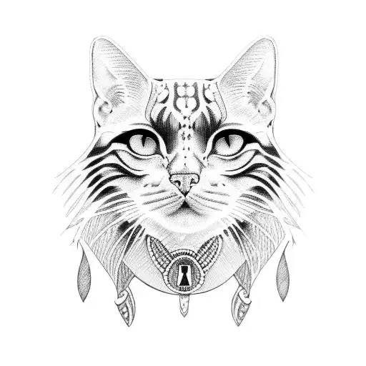 Demonic Egyptian God Bast Cat