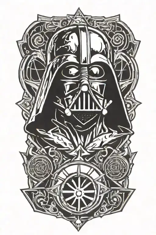 Dark Vador Star Wars Imperial Logo Merged Together Showcasing The Client's