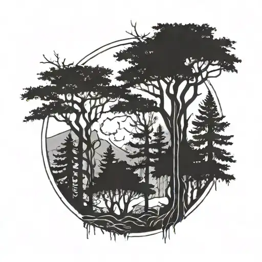 Thigh Band Outdoor Elements Like Trees