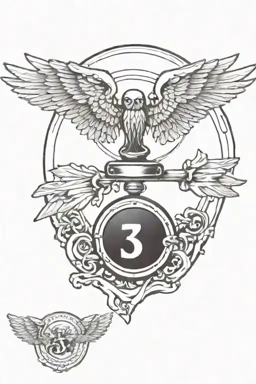 A Weight Plate With Wings Symbolizing Strength And Freedom