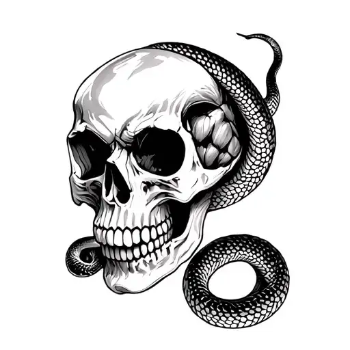 Skull And Snake