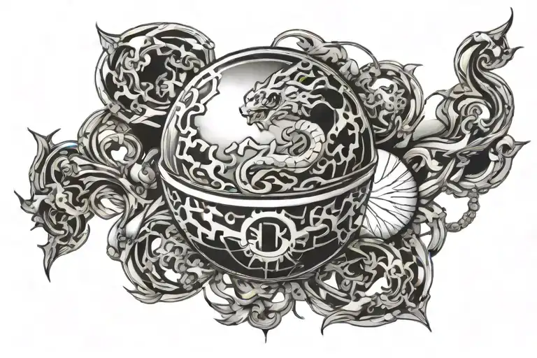 Millennium Puzzle And Dragon Ball Z Orb