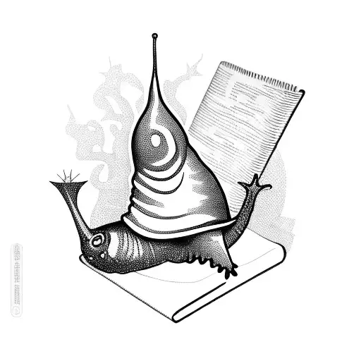 Snail On Top Of A Book With A Chair
